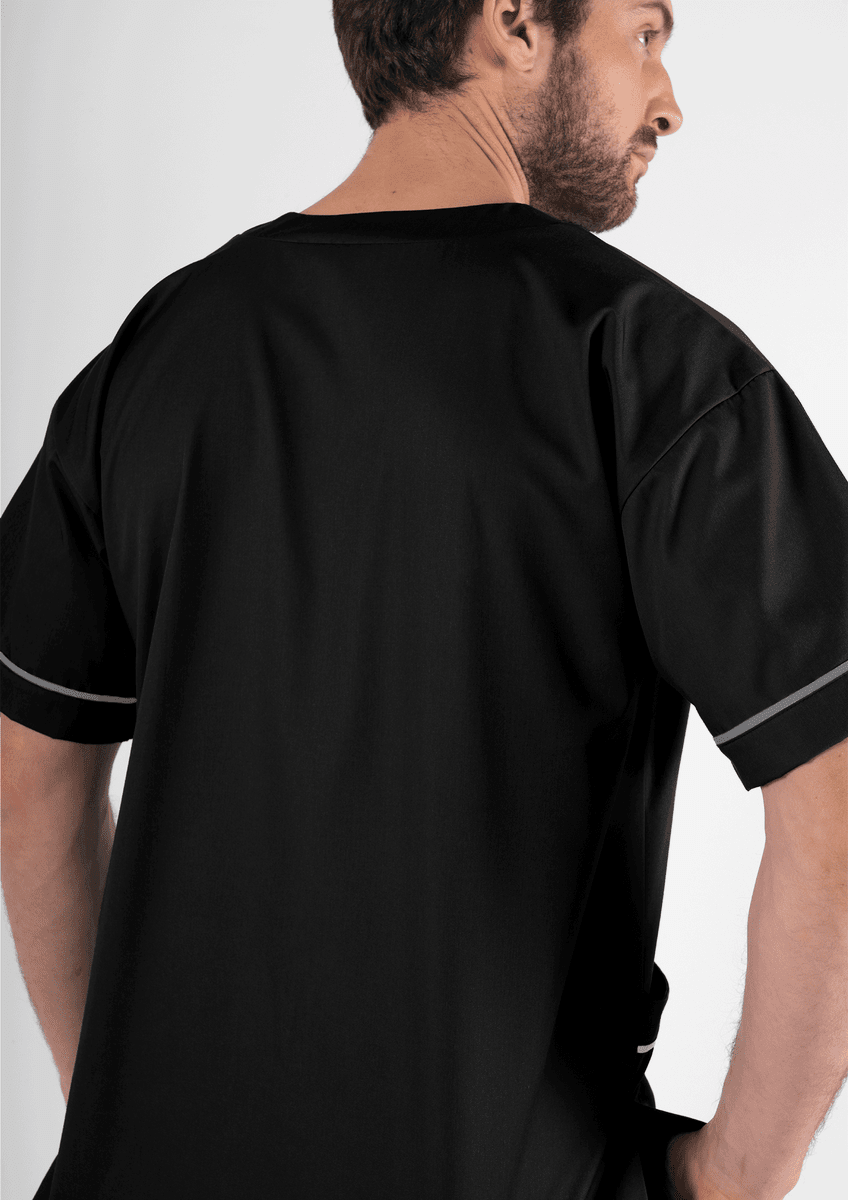 Elm V-Neck Scrub Top - black