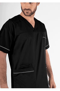 Elm V-Neck Scrub Top - black