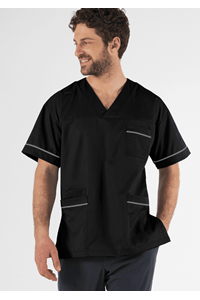 Elm V-Neck Scrub Top - black