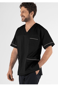 Elm V-Neck Scrub Top - black