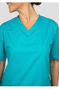 Nikau Unisex Scrub Top - teal