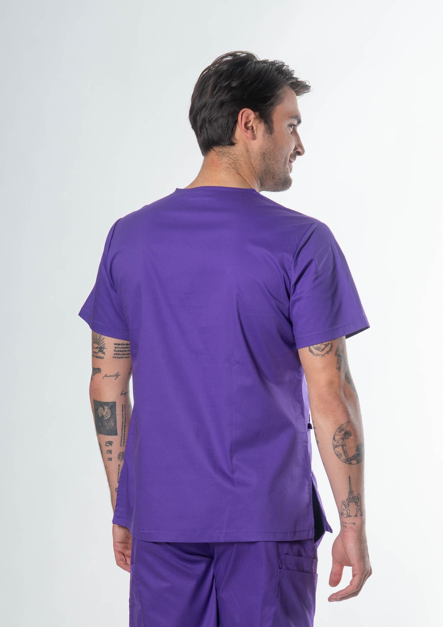 Nikau Unisex Scrub Top - purple