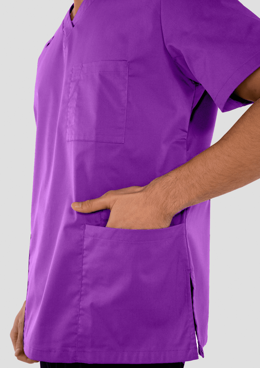 Nikau Unisex Scrub Top - purple