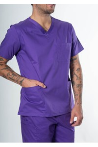 Nikau Unisex Scrub Top - purple