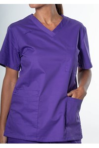 Nikau Unisex Scrub Top - purple