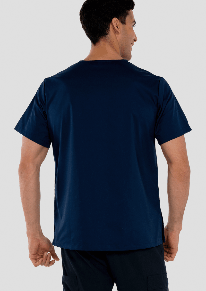 Nikau Unisex Scrub Top - navy