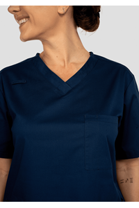 Nikau Unisex Scrub Top - navy