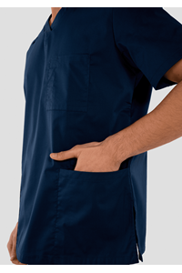 Nikau Unisex Scrub Top - navy