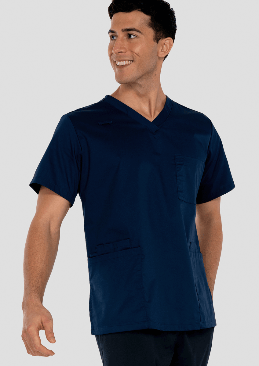 Nikau Unisex Scrub Top - navy