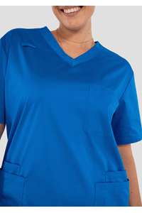 Nikau Unisex Scrub Top - royal