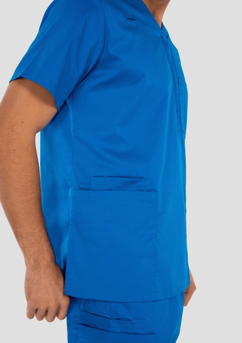 Nikau Unisex Scrub Top - royal