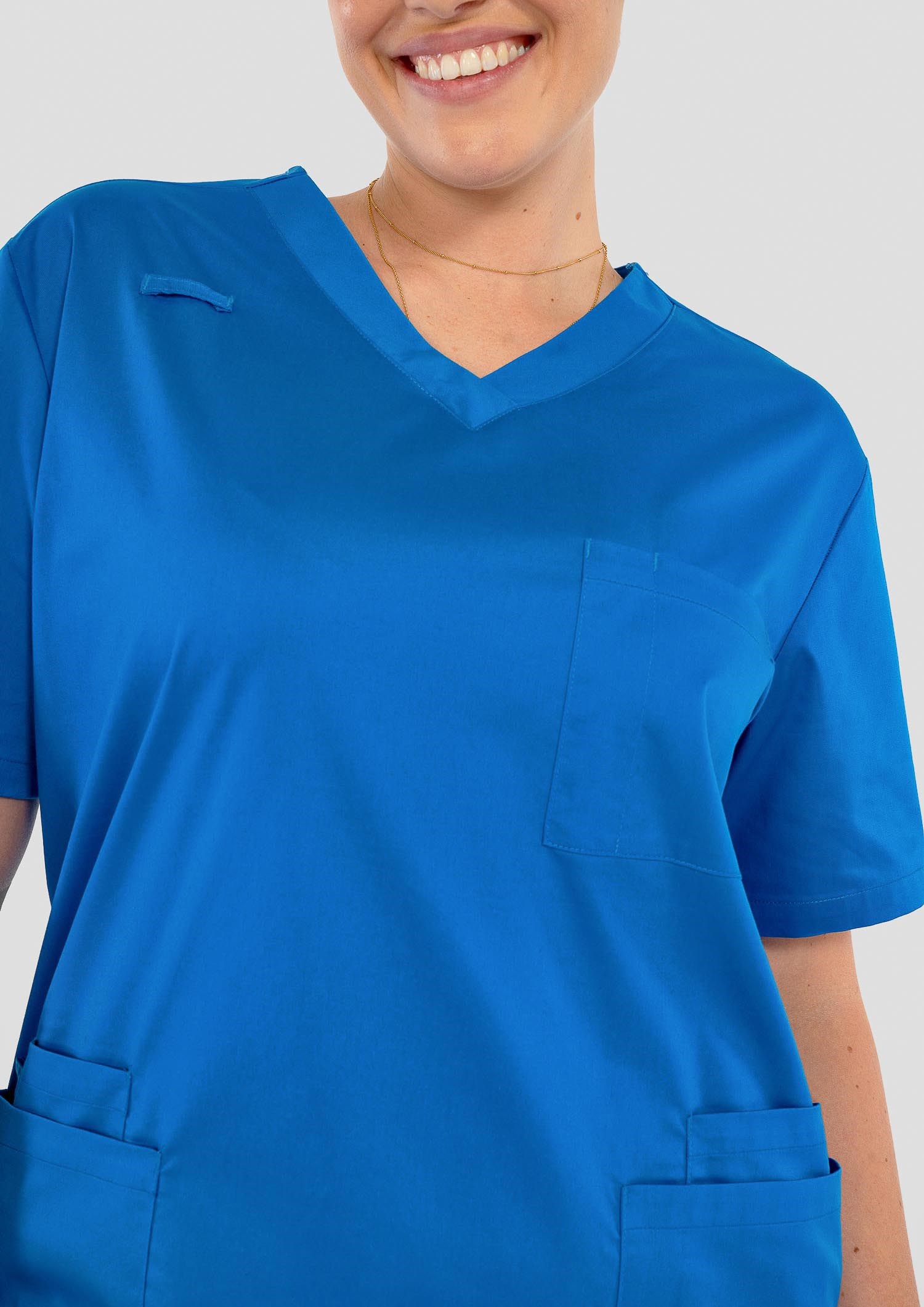Nikau Unisex Scrub Top - royal