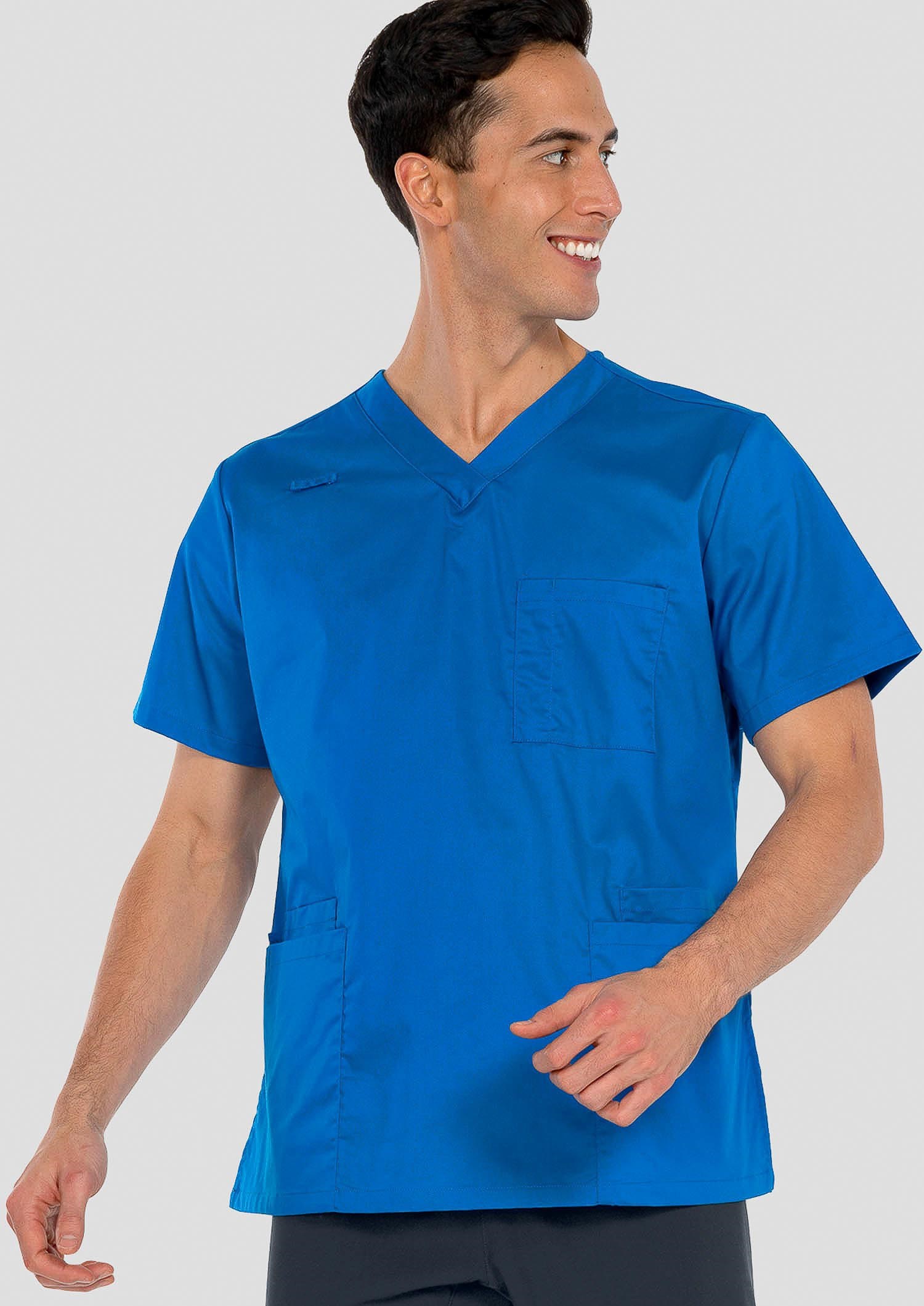 Nikau Unisex Scrub Top - royal