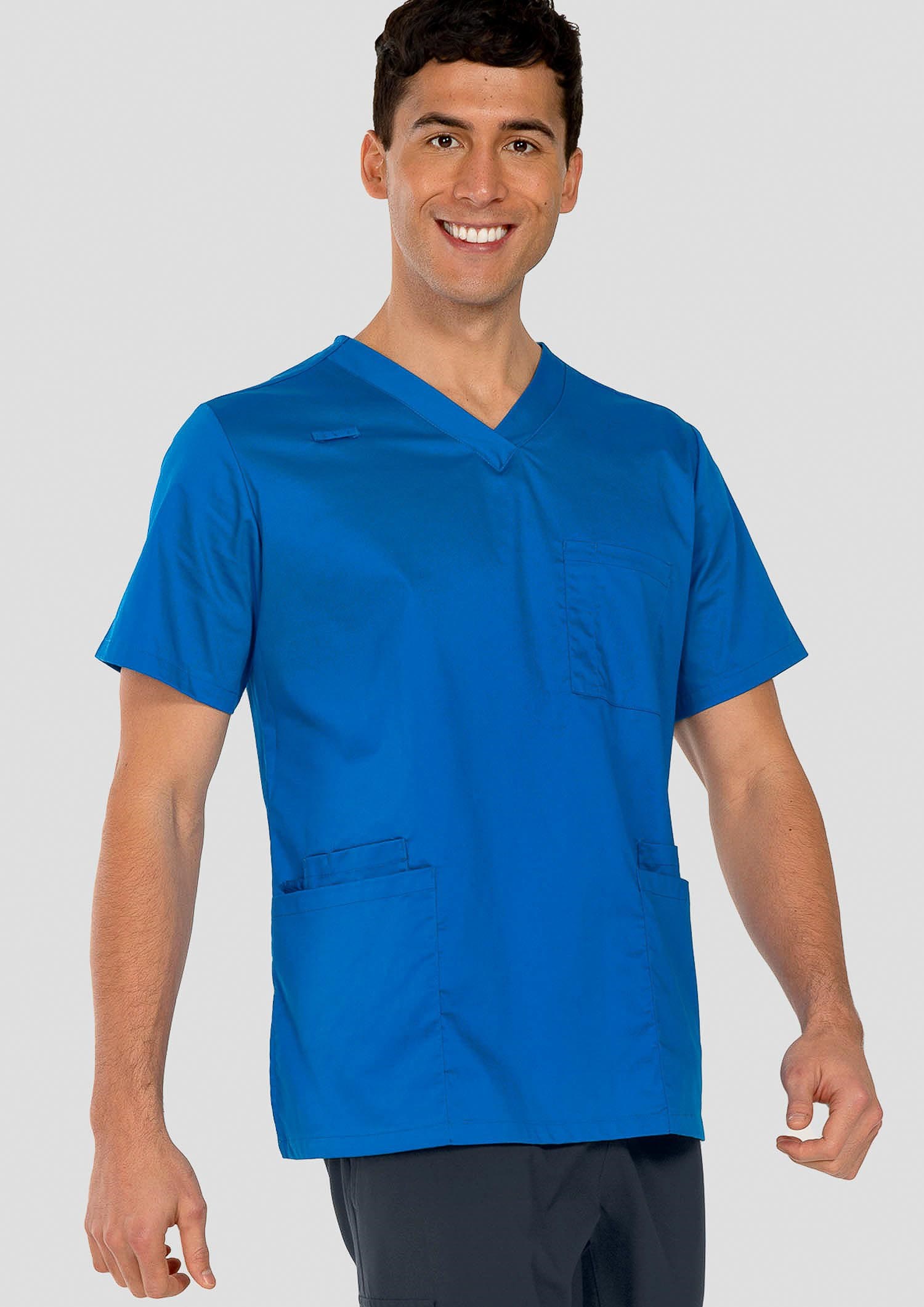 Nikau Unisex Scrub Top - royal