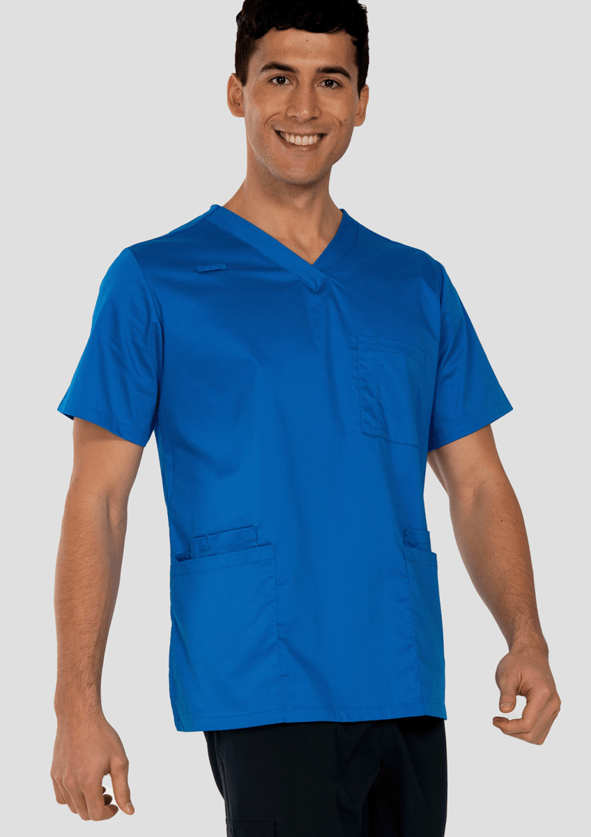 Nikau Unisex Scrub Top - royal