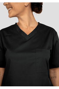 Nikau Unisex Scrub Top - black