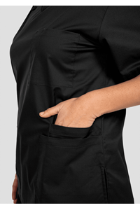 Nikau Unisex Scrub Top - black