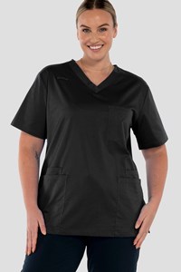 Nikau Unisex Scrub Top - black