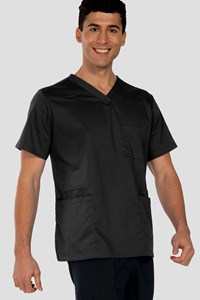 Nikau Unisex Scrub Top - black