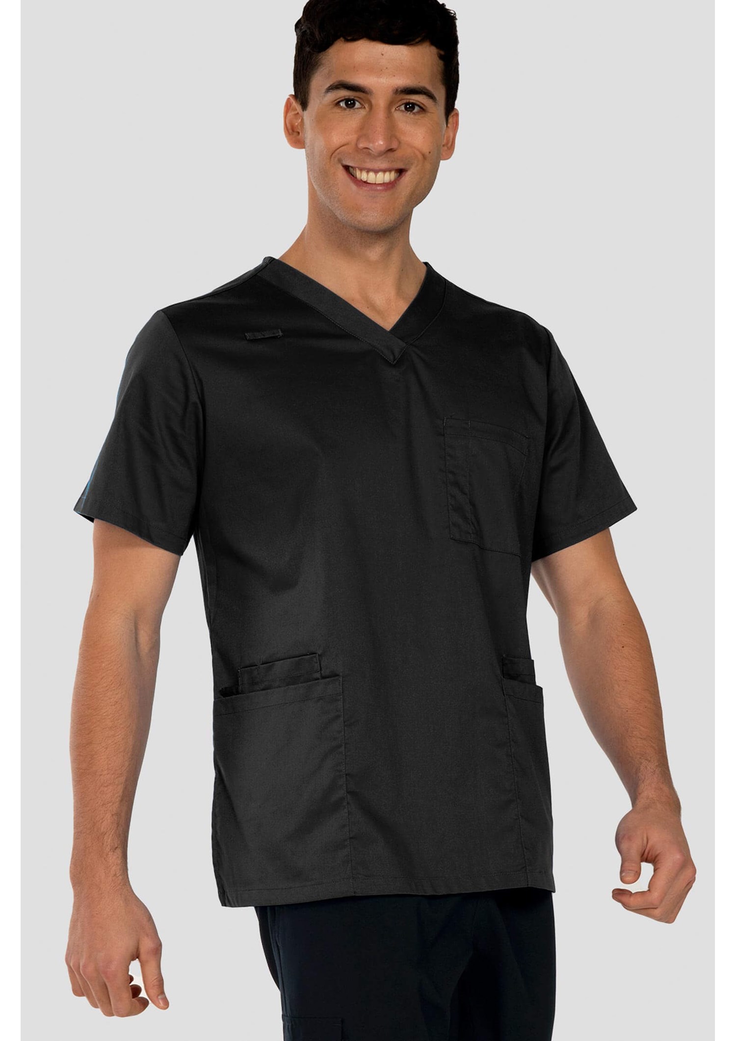 Nikau Unisex Scrub Top - black