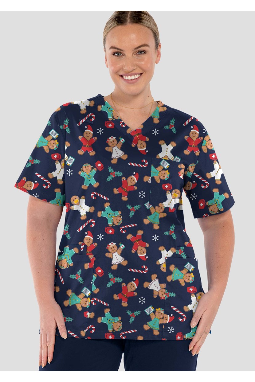 Christmas Unisex Scrub Top
