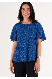 Jasmine Bell Sleeve Top - seabreeze