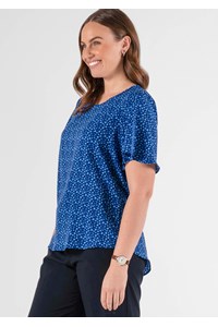 Jasmine Bell Sleeve Top - sea breeze
