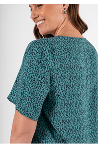 Jasmine Bell Sleeve Top - flora
