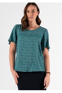 Jasmine Bell Sleeve Top - flora