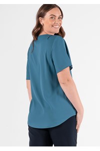 Jasmine Bell Sleeve Top - hydro teal