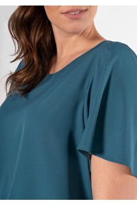 Jasmine Bell Sleeve Top - hydro teal
