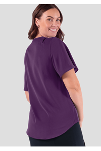 Jasmine Bell Sleeve Top - blackberry