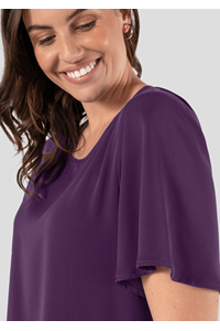 Jasmine Bell Sleeve Top - blackberry