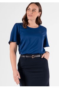 Jasmine Bell Sleeve Top - estate blue