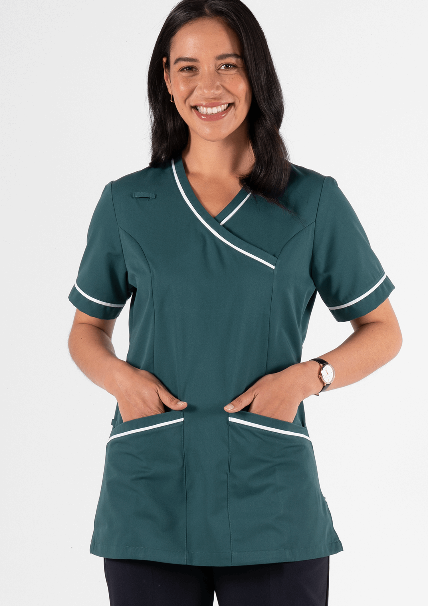 Dahlia Crossover Tunic - teal