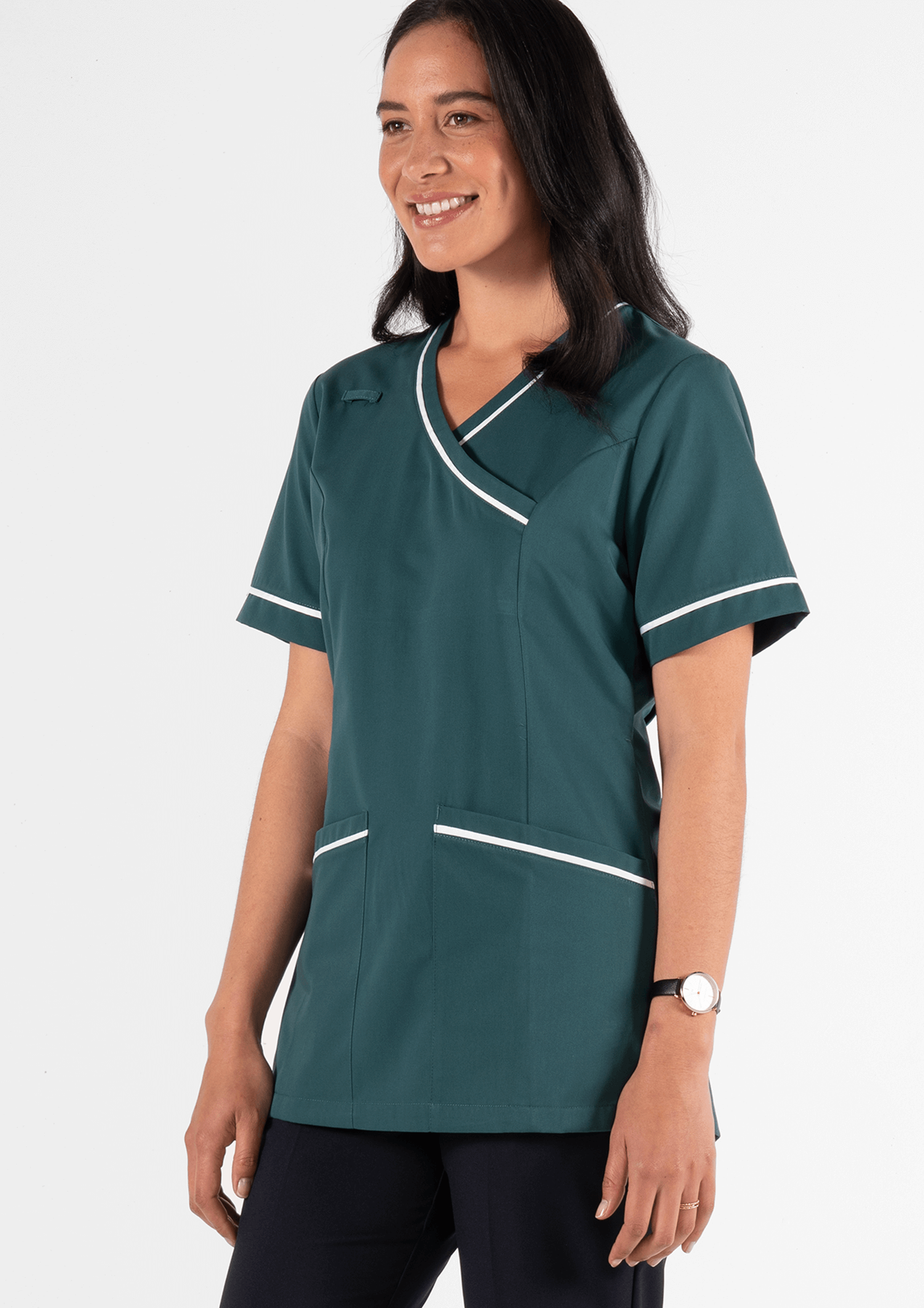 Dahlia Crossover Tunic - teal