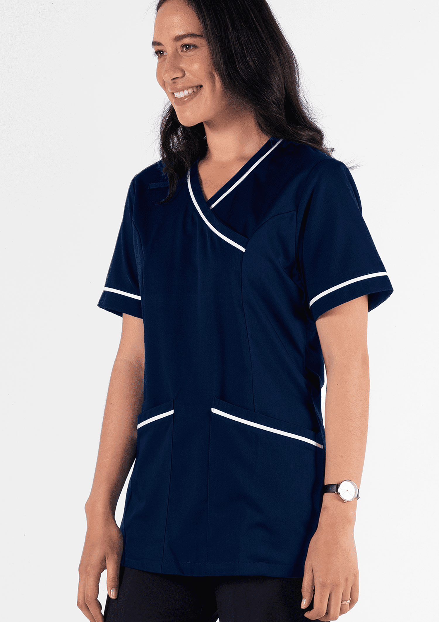 Dahlia Crossover Tunic - navy