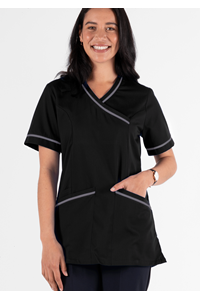 Dahlia Crossover Tunic - black