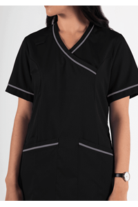 Dahlia Crossover Tunic - black