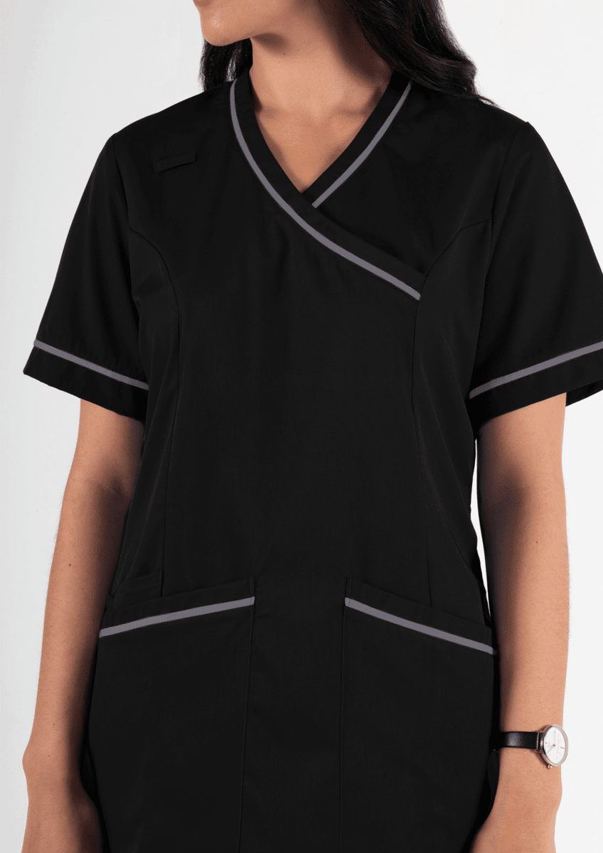 Dahlia Crossover Tunic - black