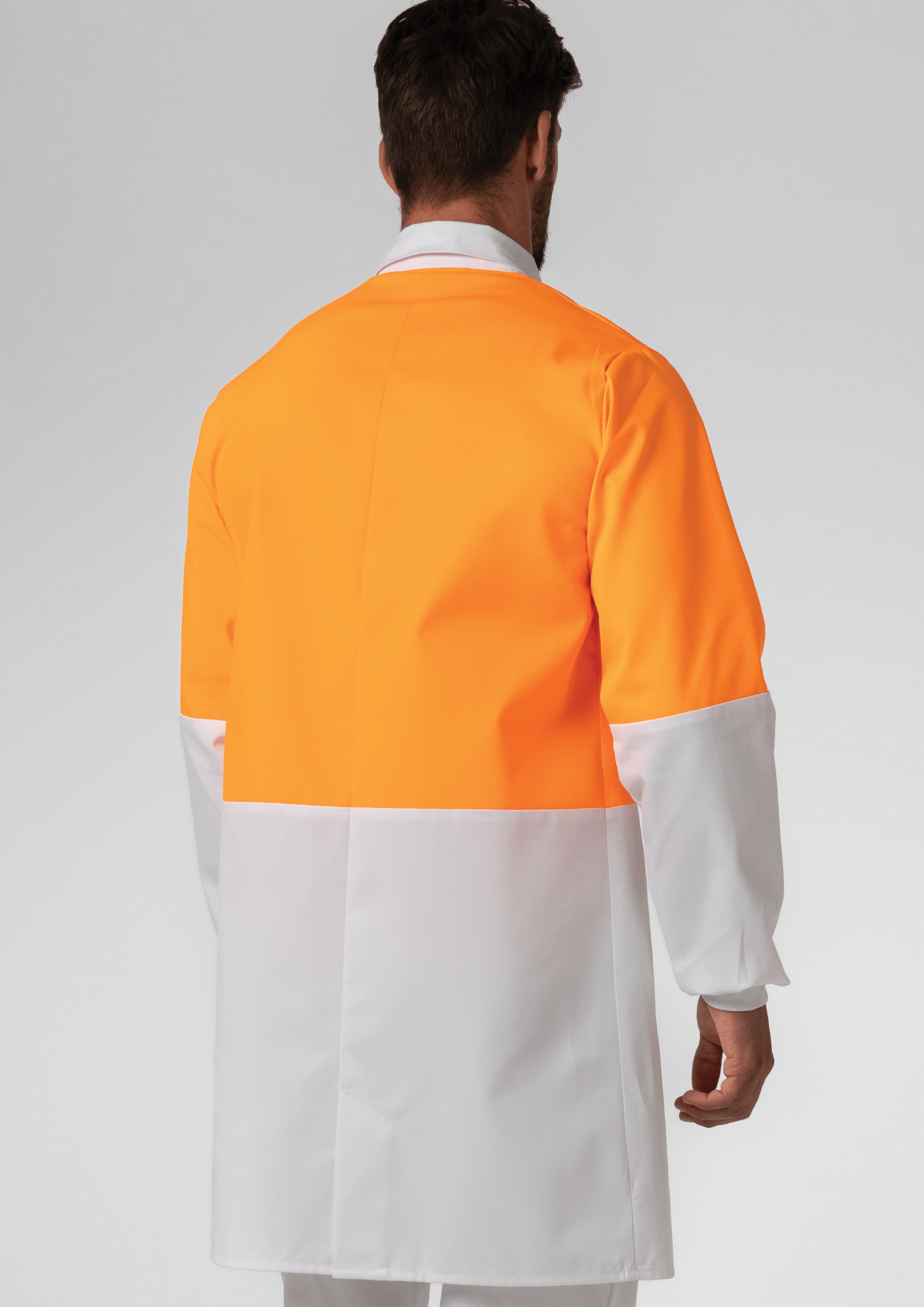 Food Dustcoat, Day Compliant - orange/white