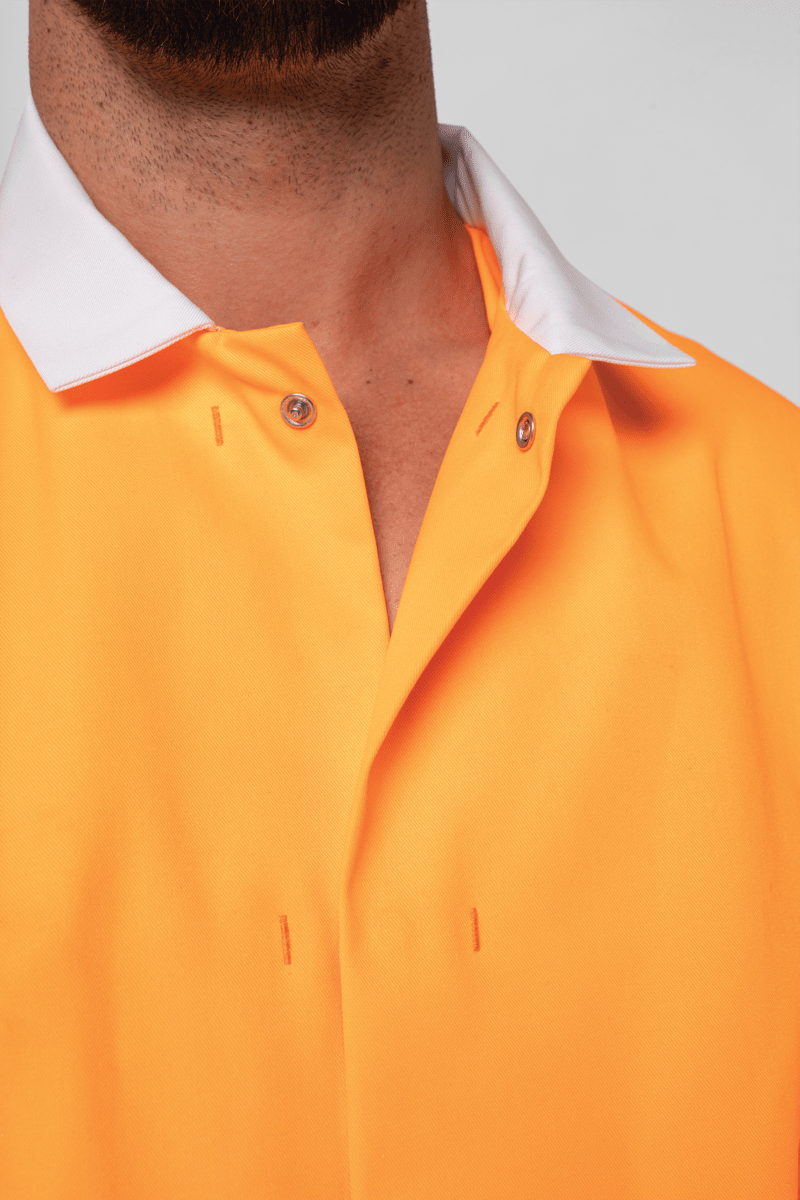 Food Dustcoat, Day Compliant - orange/white