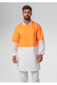 Food Dustcoat, Day Compliant - orange/white
