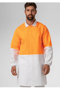 Food Dustcoat, Day Compliant - orange/white