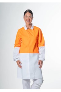 Food Dustcoat, Day Compliant - orange/white