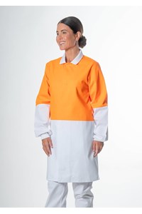 Food Dustcoat, Day Compliant - orange/white