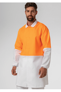 Food Dustcoat, Day Compliant - orange/white