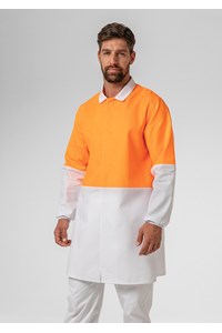 Food Dustcoat, Day Compliant - orange/white