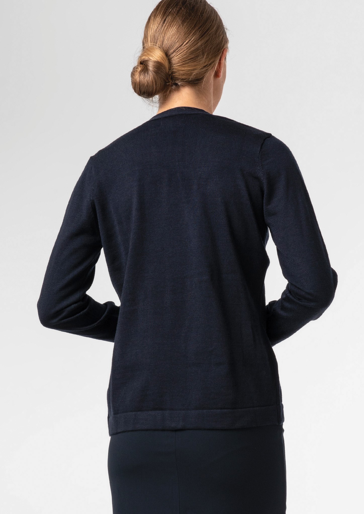 Alberta Button Cardigan - french navy