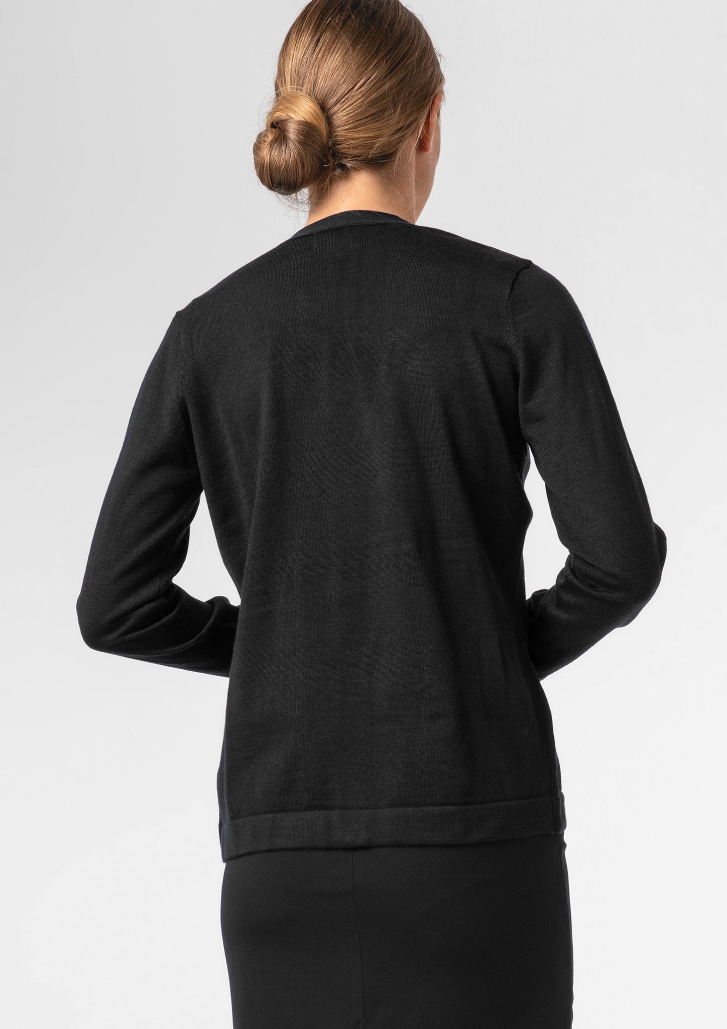 Alberta Button Cardigan - black